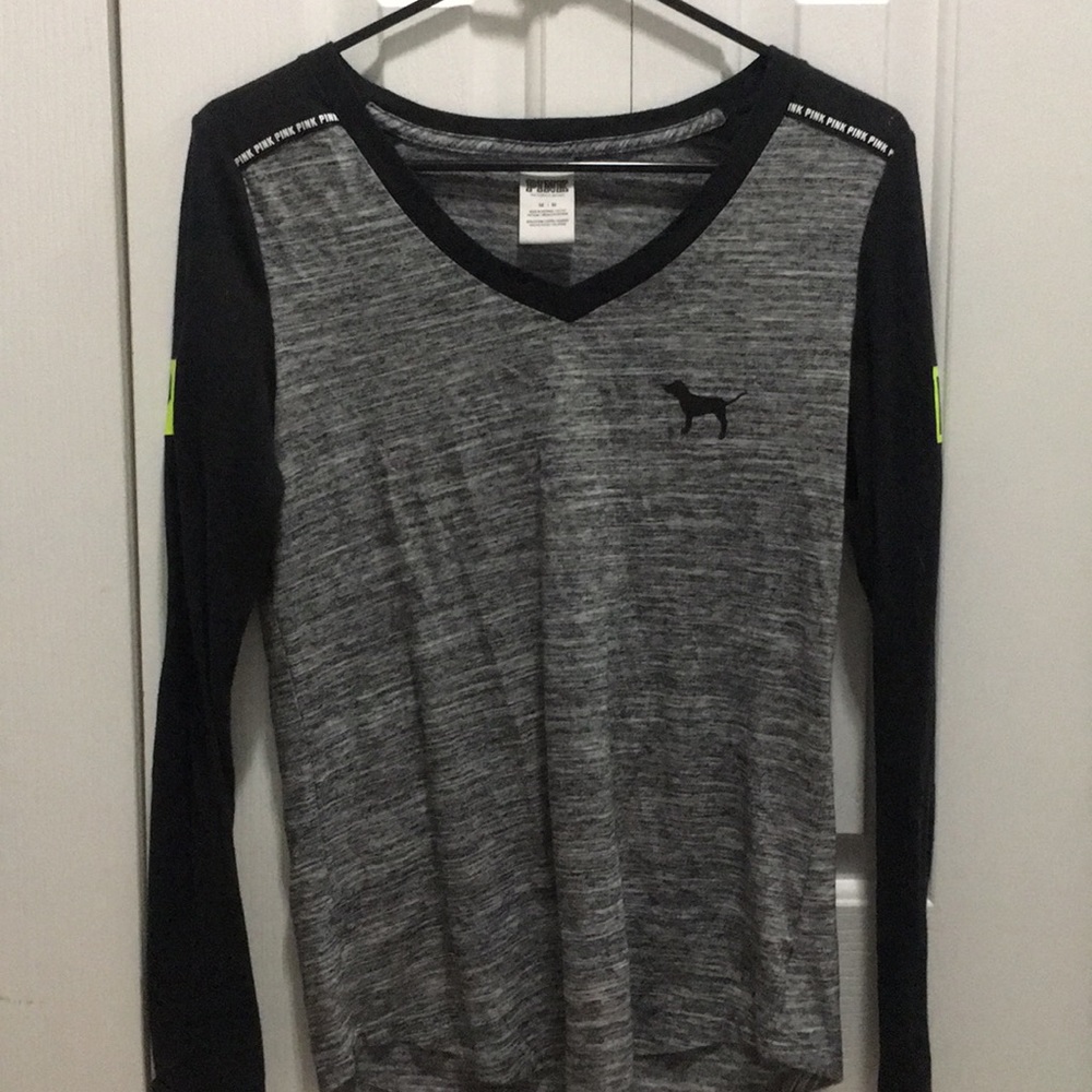 Pink v cut long sleeve